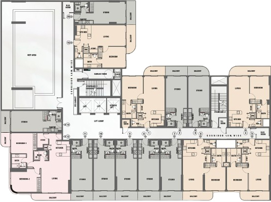 1 - 3 Bedroom Apartments